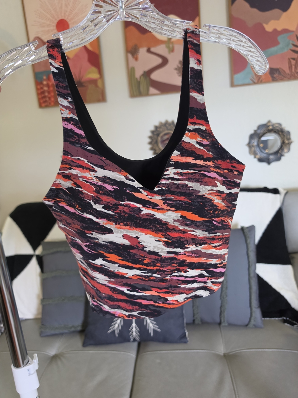 Lululemon Lunar New Year Align Tank Top Tiger Tide Smoky Red Multi Size 6